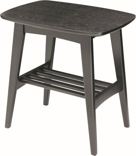 Hubie Side Table - 55cm - Black Ash