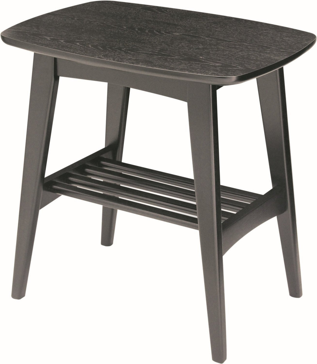 Hubie Side Table - 55cm - Black Ash