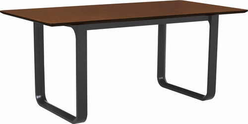 Icon Dining Table - 180cm - Black Ash + Walnut Laminate