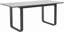 Icon Dining Table - 180cm - Black Ash + White Grey Laminate