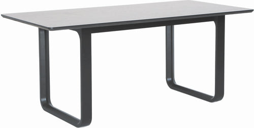 Icon Dining Table - 180cm - Black Ash + White Grey Laminate