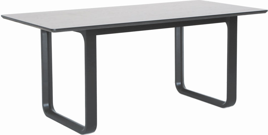 Icon Dining Table - 180cm - Black Ash + White Grey Laminate