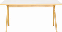 Maden Dining Table - 160cm - Natural + White Laminate
