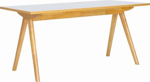 Maden Dining Table - 160cm - Natural + Light Grey Laminate