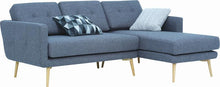 Stream 3 Seater Sofa with Right Chaise - Seal Grey - Royaal Range