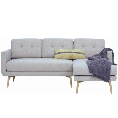 Stream 3 Seater Sofa with Right Chaise - Timberwolf - Royaal Range