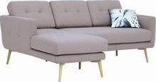 Stream 3 Seater Sofa with Left Chaise - Oak Brown - Royaal Range
