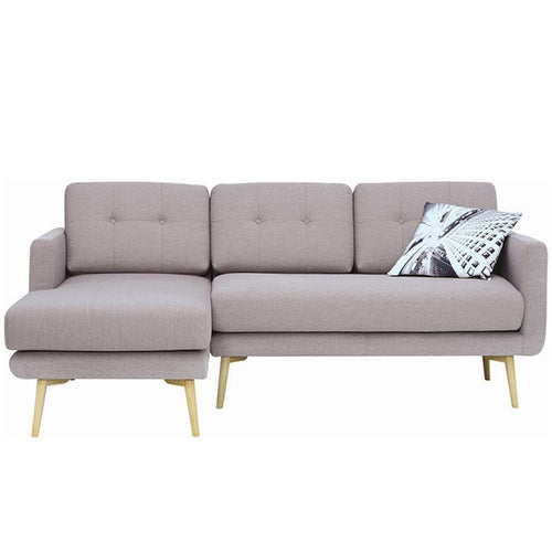 Stream 3 Seater Sofa with Left Chaise - Oak Brown - Royaal Range