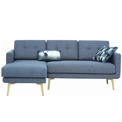 Stream 3 Seater Sofa with Left Chaise - Seal Grey - Royaal Range