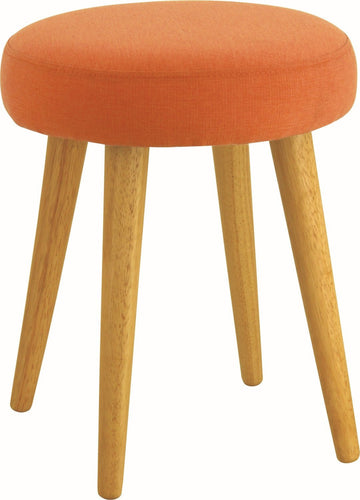 Oprah Stool - Oak + Tangerine