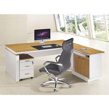 Bo Desk in Oak and White - Back | Modern Furniture Melbourne, Sydney, Adelaide, Brisbane & Perth