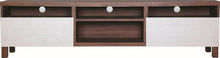 Gordy TV Unit - 180cm - Cocoa + White