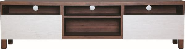 Gordy TV Unit - 180cm - Cocoa + White
