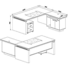 Bo Desk in Oak and White | Modern Furniture Melbourne, Sydney, Adelaide, Brisbane & Perth