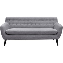 2 Seater Buttoned Lounge in Grey