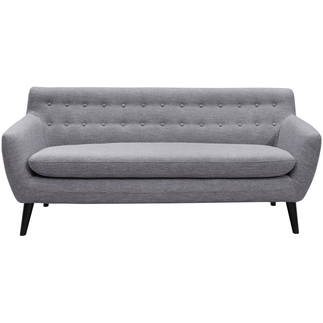 2 Seater Buttoned Lounge in Grey
