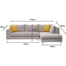 Plush 3 Seater Lounge (Right Chaise)