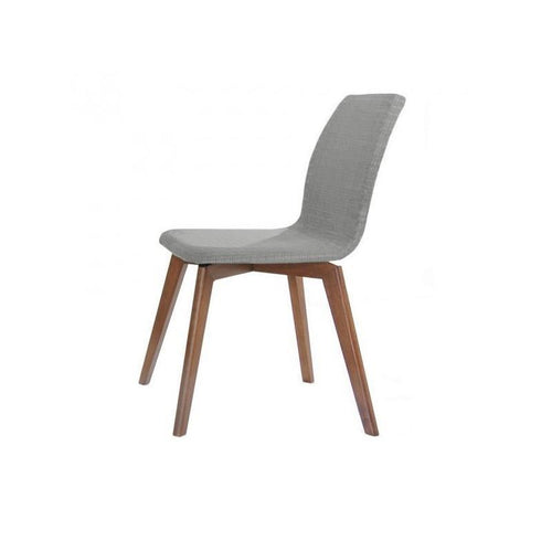 Asha Dining Chair - Walnut + Grey