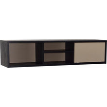 Mabon Desk With Storage in Black/Taupe