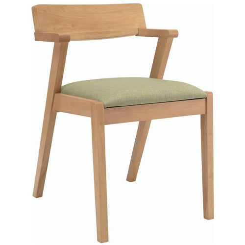 Zola Dining Chair - Oak + Spring Green