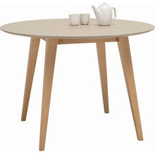 Platon Round Dining Table - 105cm - Oak + Taupe Grey