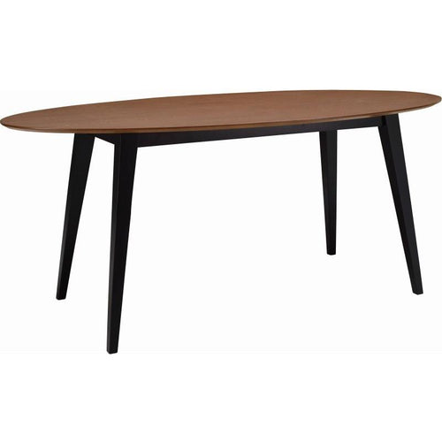 Oval Dining Table In Taupe Grey