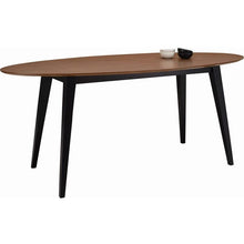 Platon Oval Dining Table - 180cm - Black Ash + Cocoa
