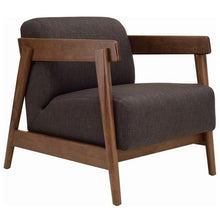 Daewood Lounge Chair In Cocoa & Dark Grey