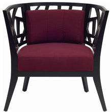 Jenifer Round Back Lounge Chair in Ruby