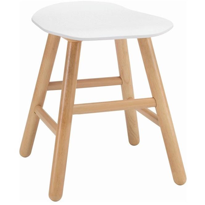 Hetty Stool in Lacquered White 