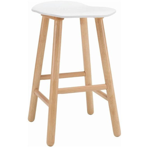Hetty Counter Stool In Lacquered White 