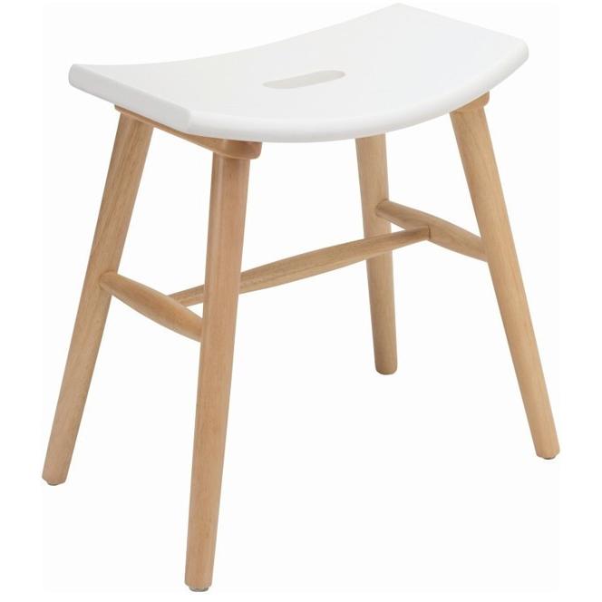 Hollis Stool in Lacquered White 