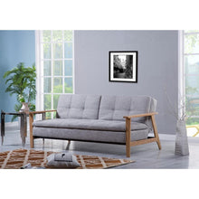 Kiarra 3 Seater Sofa Bed In Light Grey