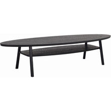 Saylor Oval Coffee Table In Black Ash
