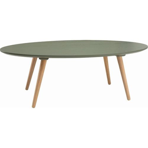 Carsyn Oval Coffee Table In Pickle Green