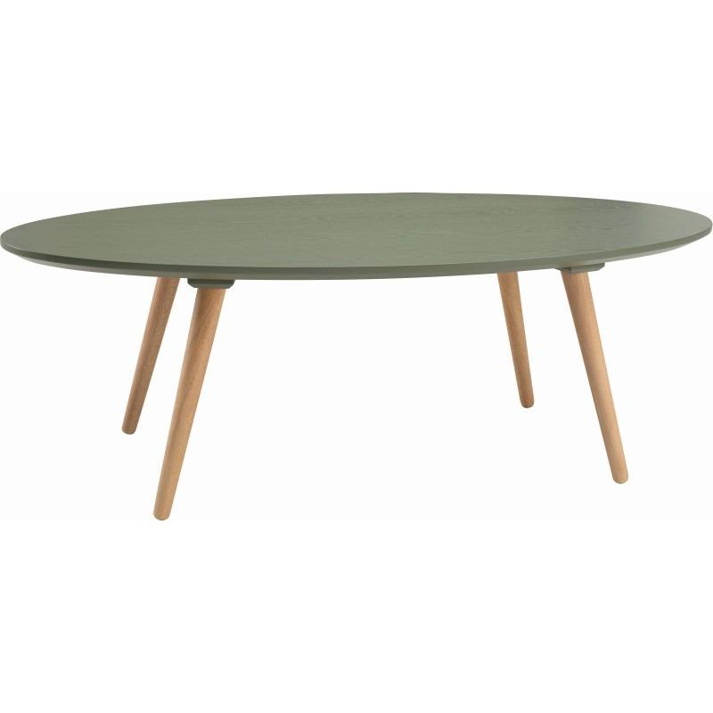 Carsyn Oval Coffee Table In Pickle Green