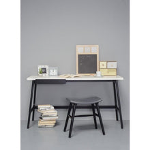 Morey Study Desk White and Black