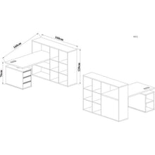 Modern Workstation with Display Cabinet