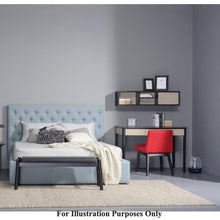 Mabon Desk With Storage in Black/Taupe