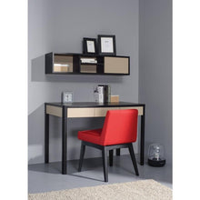 Mabon Desk With Storage in Black/Taupe