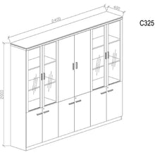6 Door Display Cabinet