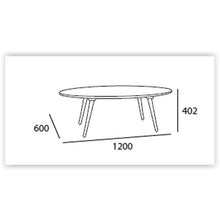 Carsyn Oval Coffee Table In Taupe Grey