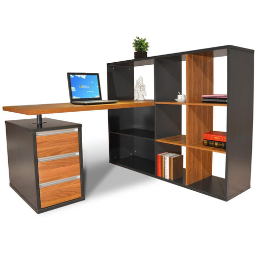 Modern Workstation with Display Cabinet