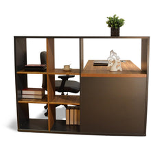 Niven Modern Workstation with Display Cabinet - 160cm
