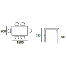 Meteo Dining Table In Natural - 1.8M