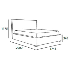 Dustin Queen Bed in Aquamarine colour