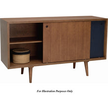 Locke Sideboard In White Lacquered and Taupe Grey