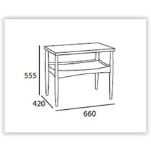 Hobbit High Side Table In Black Ash Veneer