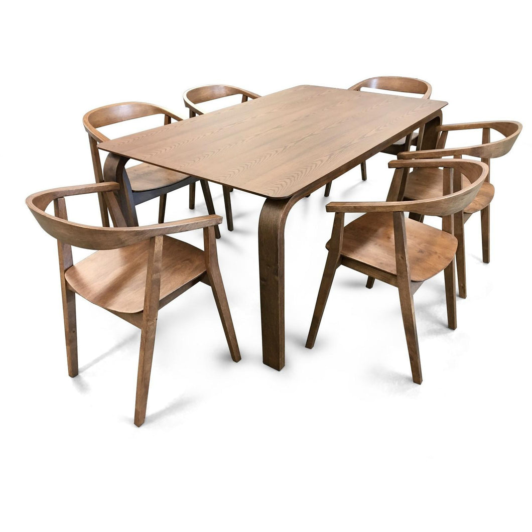 Volente Table With 6 Greta Chairs