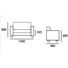 FINN Twin  Seater Sofa In Barras